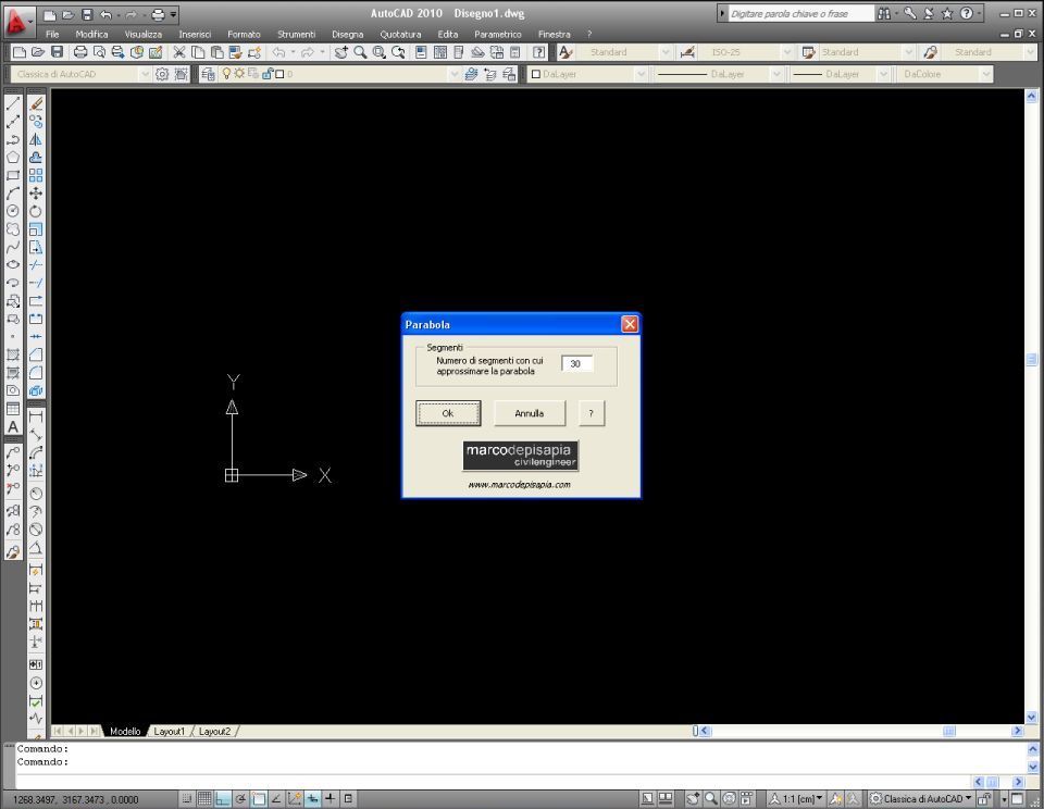 diagramma del momento in AutoCAD: tutorial